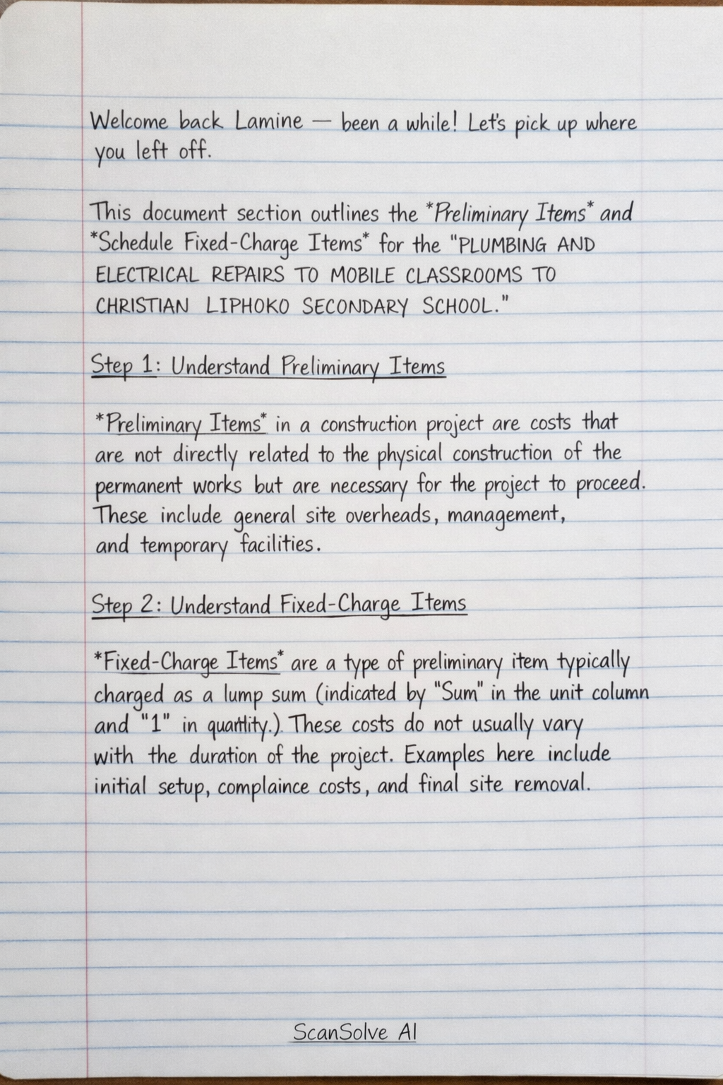 Handwritten step-by-step solution preview