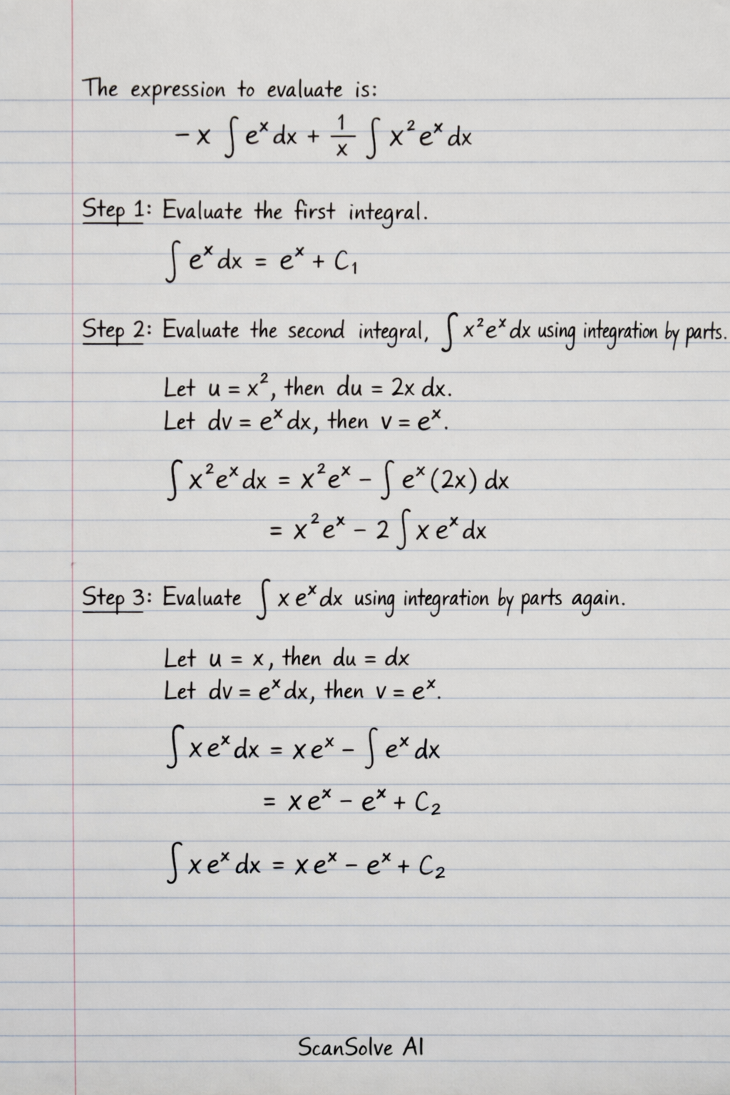 Handwritten step-by-step solution preview