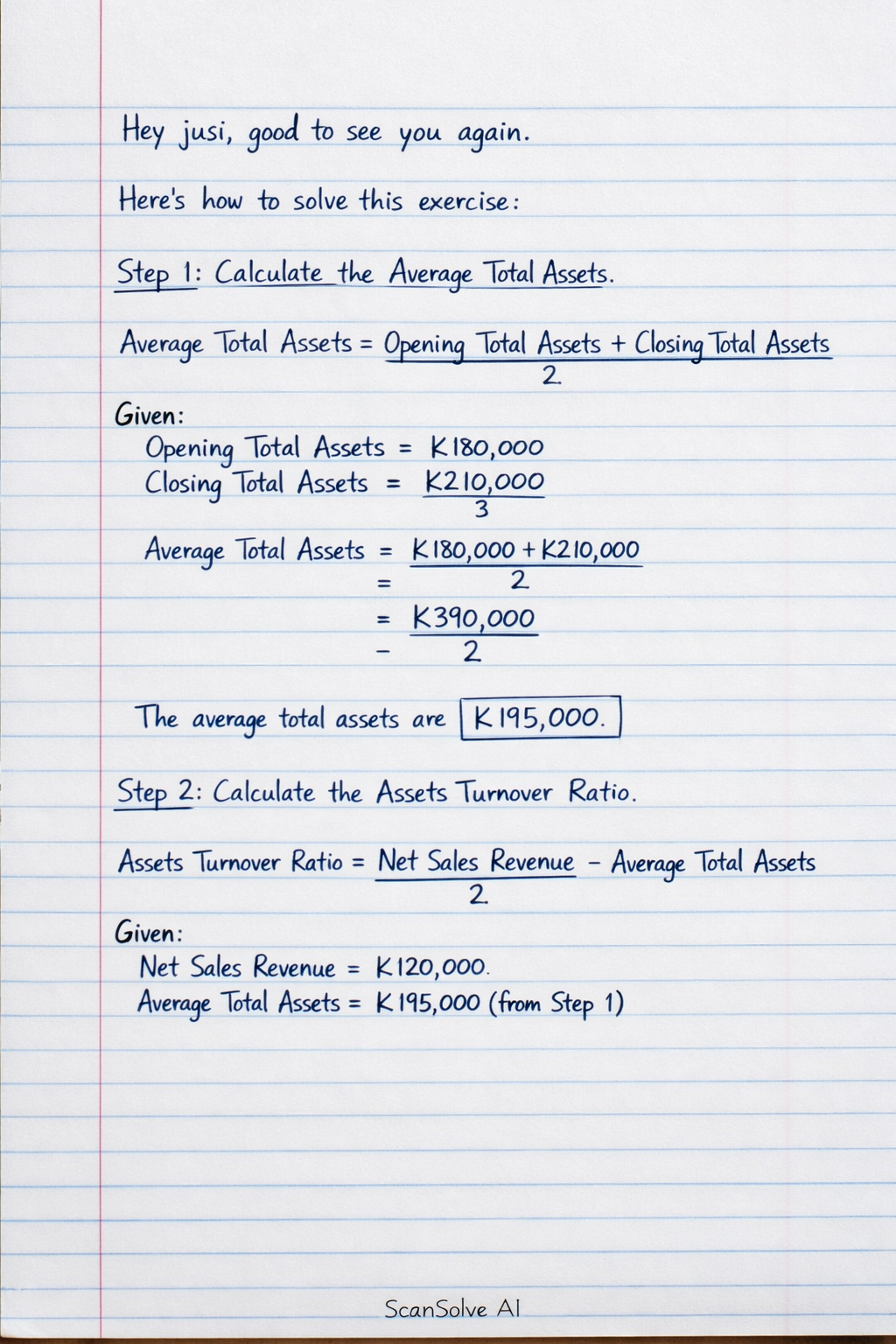 Handwritten step-by-step solution preview