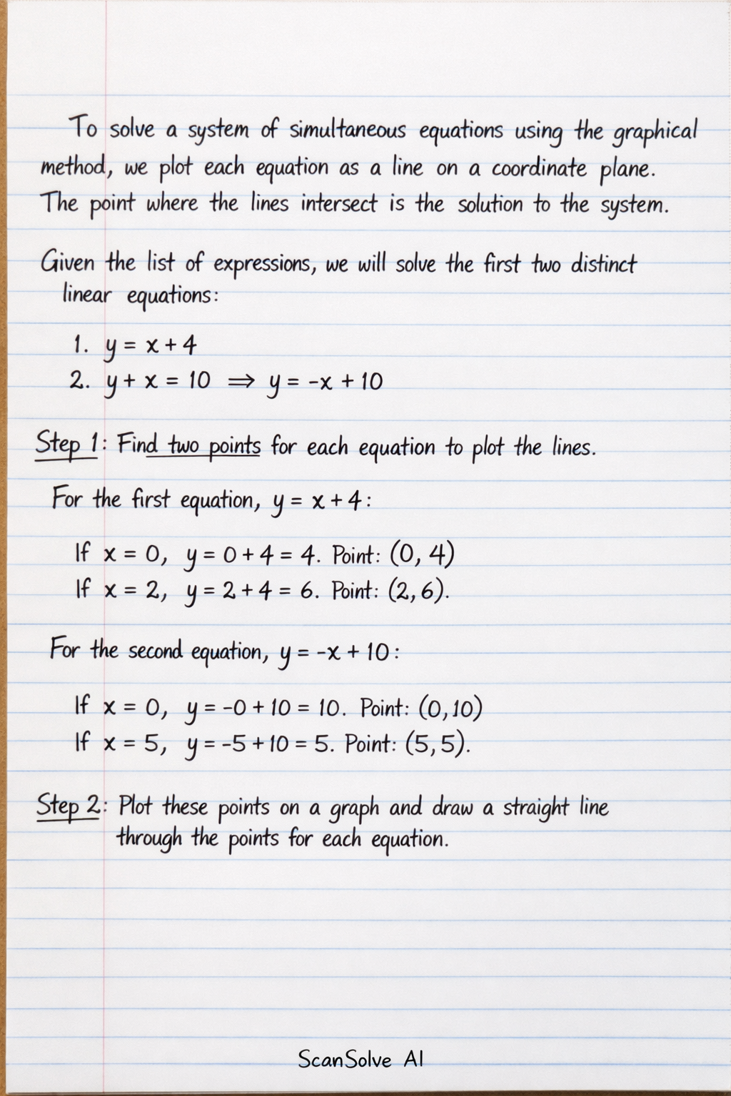 Handwritten step-by-step solution preview