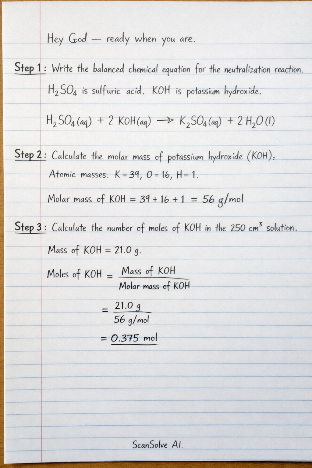 Handwritten step-by-step solution preview
