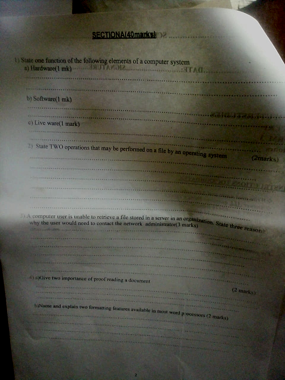 Homework photo