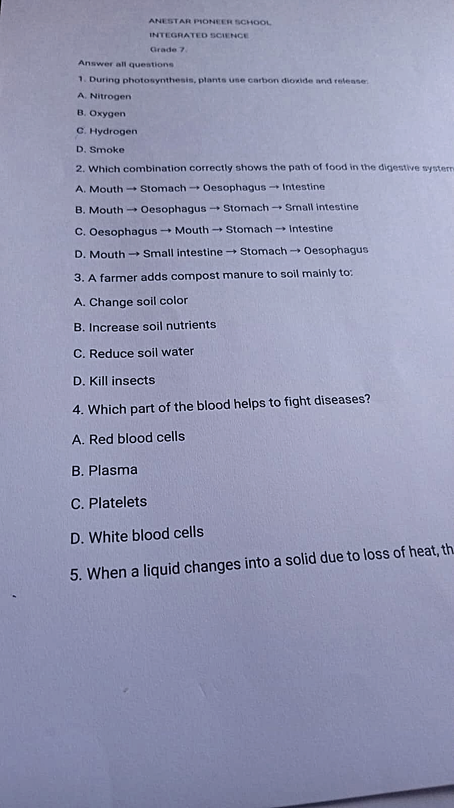 Homework photo