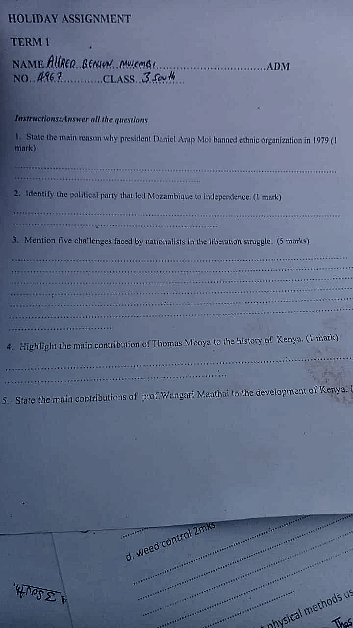 Homework photo