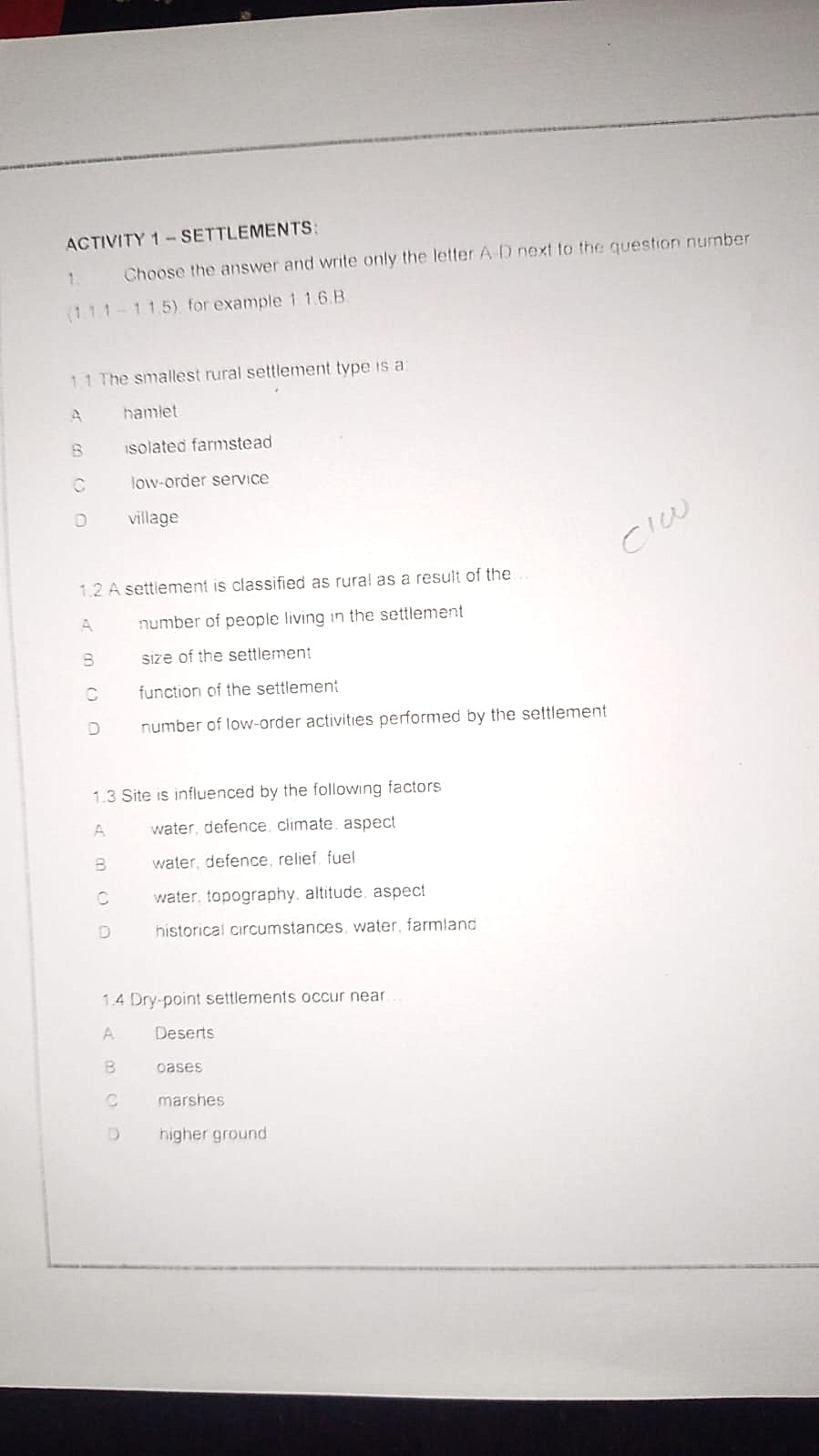 Homework photo