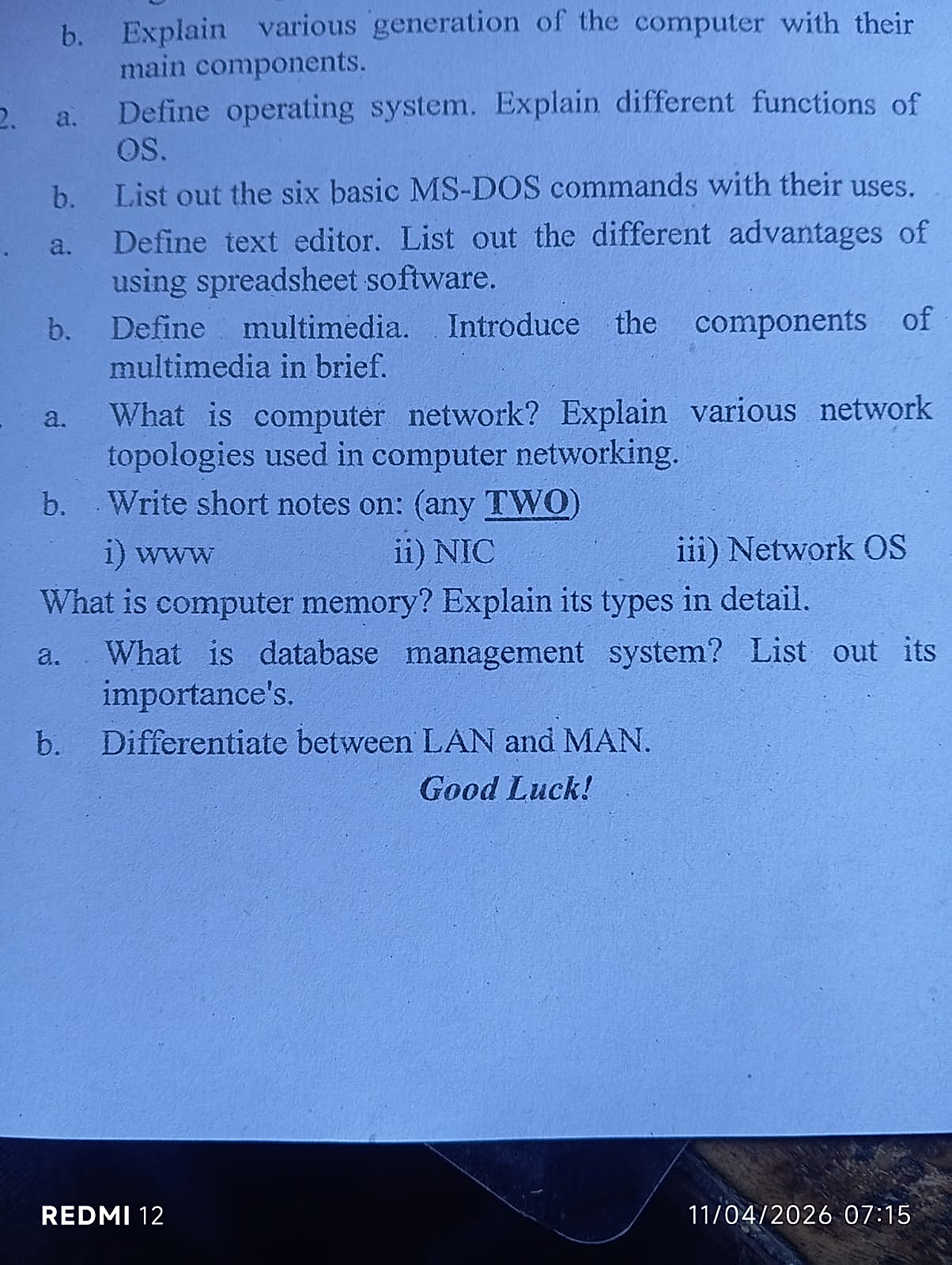 Homework photo