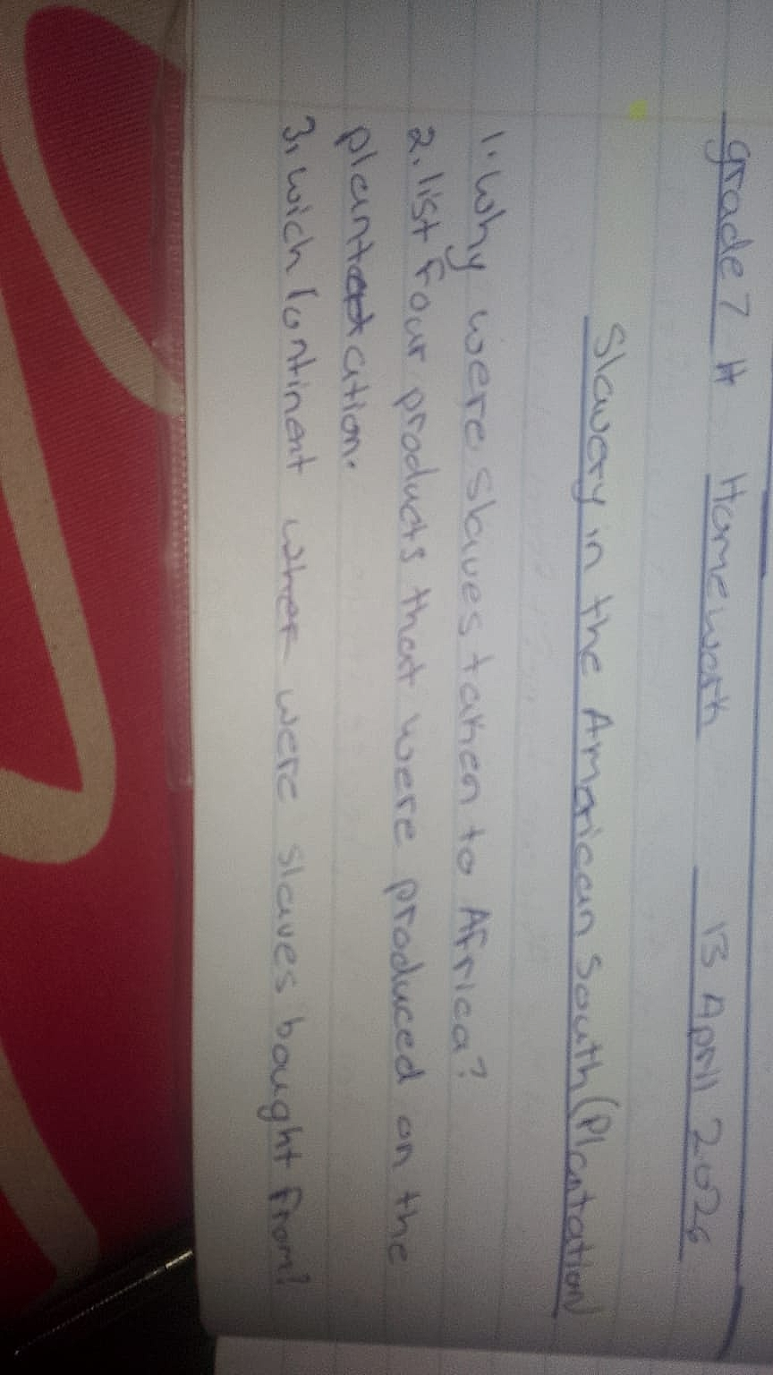 Homework photo