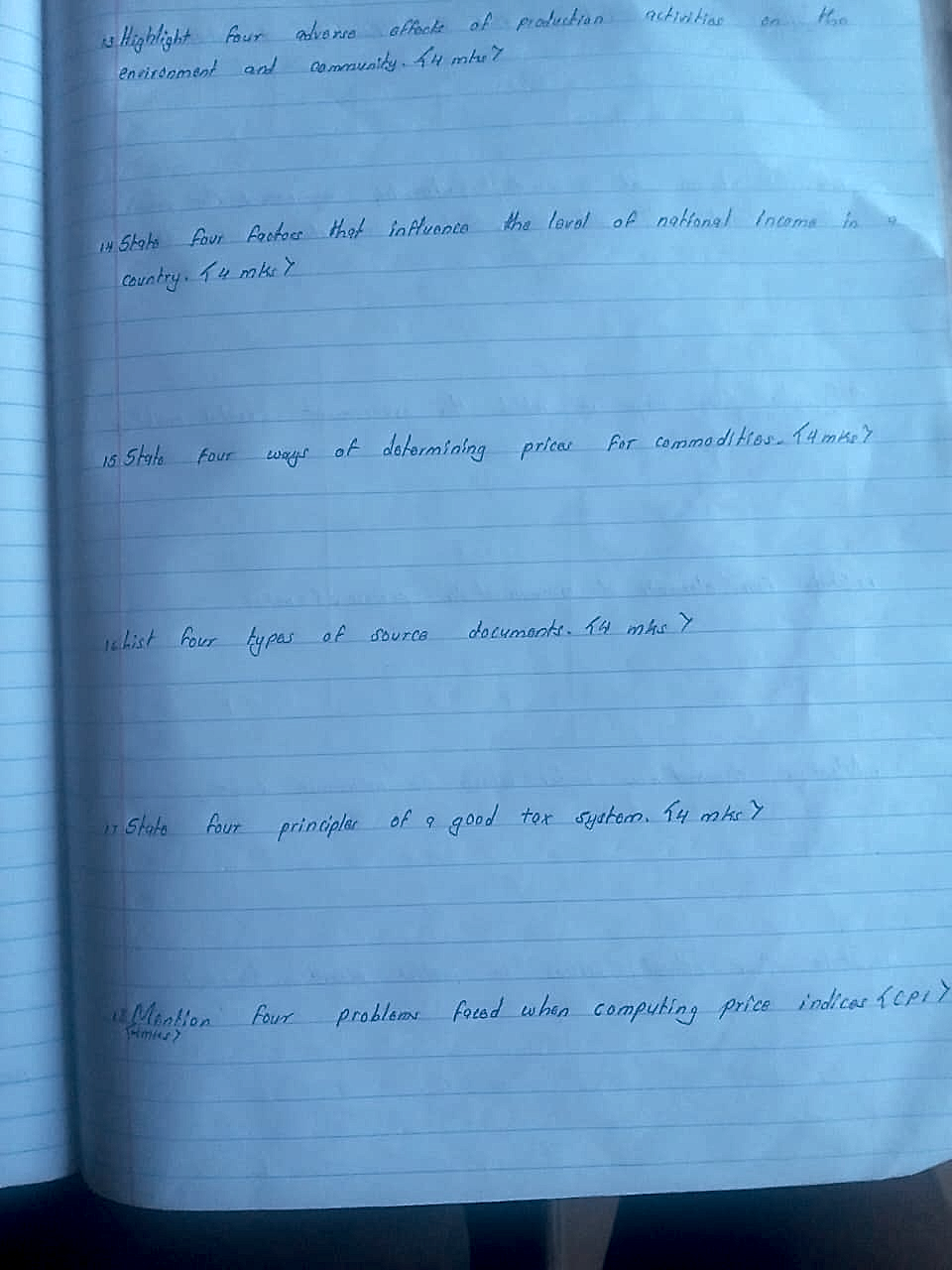 Homework photo