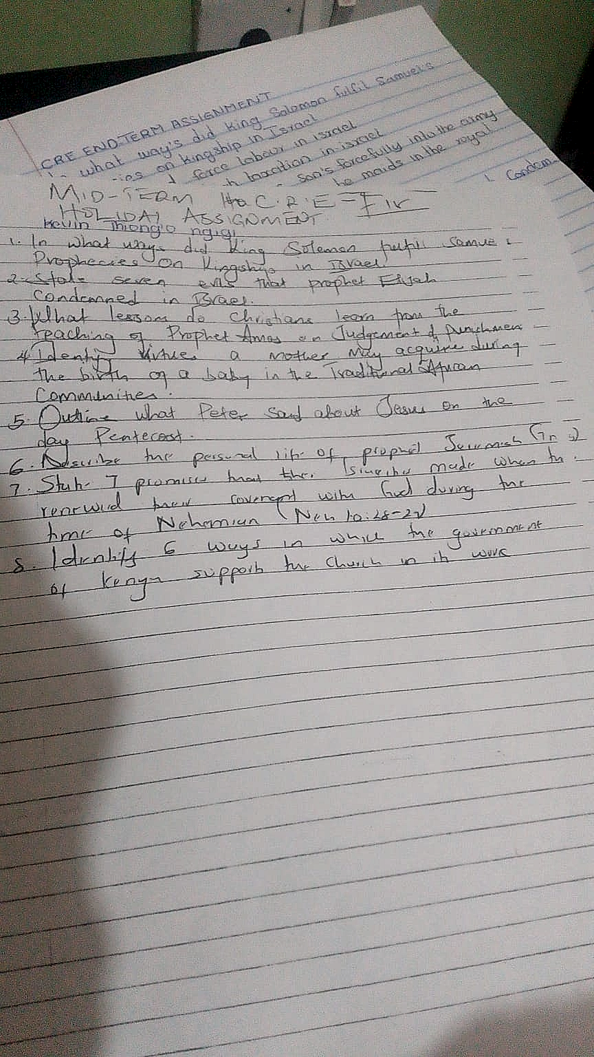 Homework photo