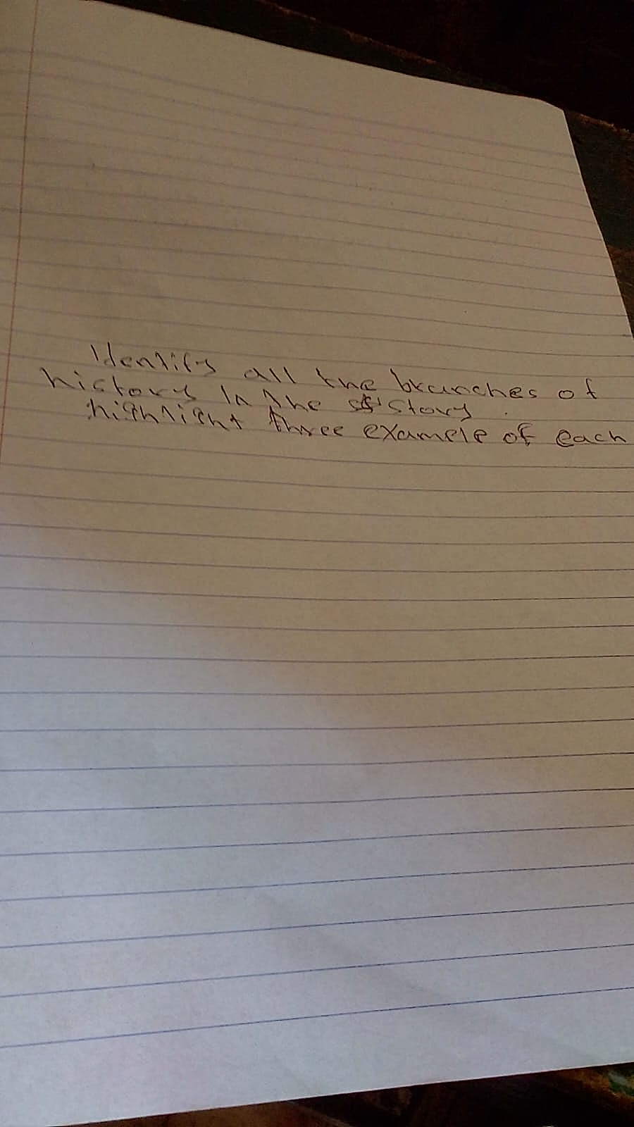 Homework photo