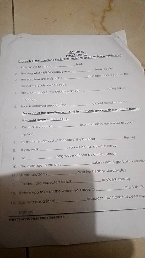 Homework photo