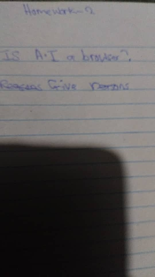 Homework photo
