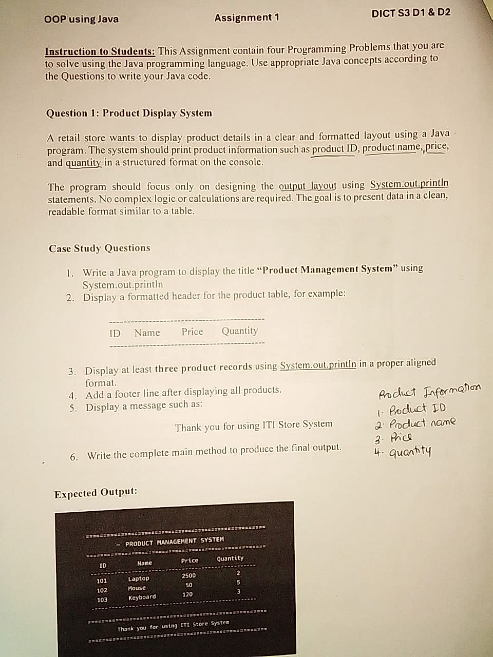 Homework photo