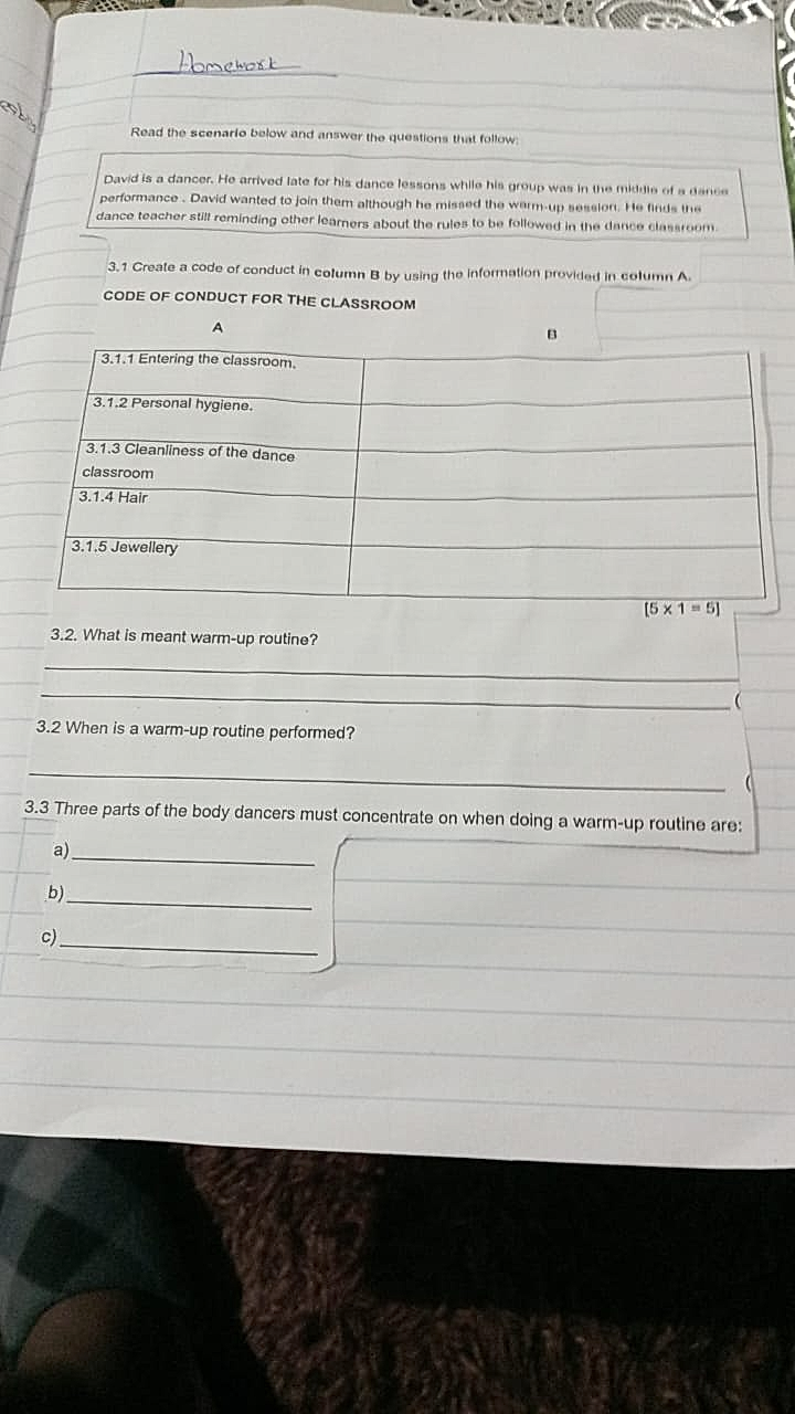 Homework photo