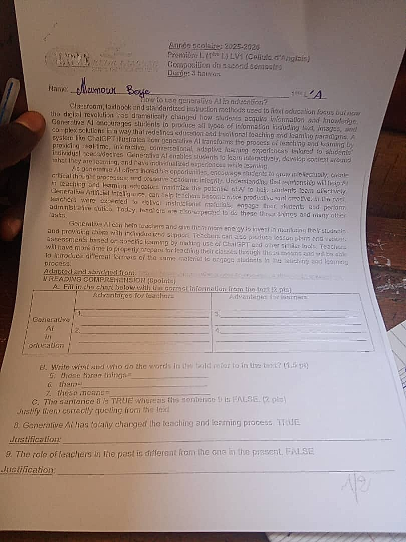 Homework photo