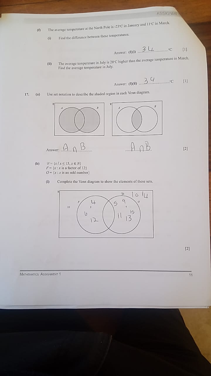 Homework photo