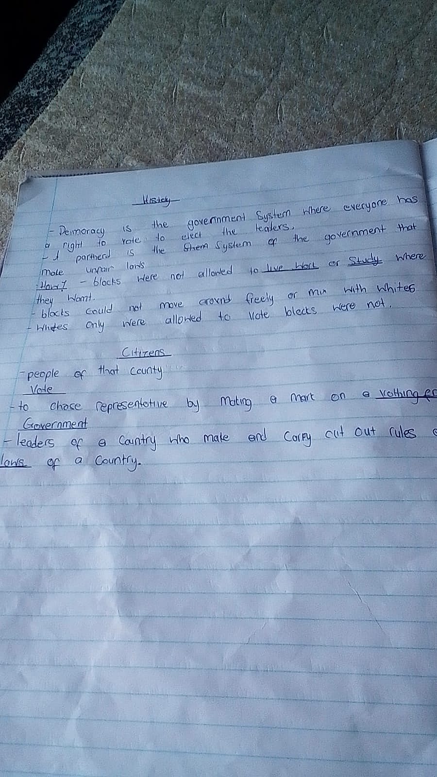Homework photo