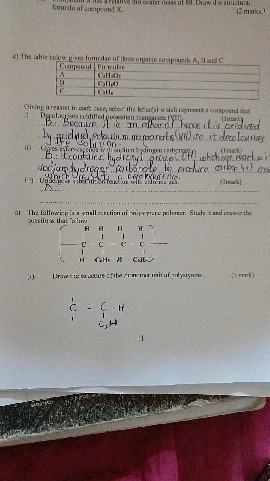 Homework photo