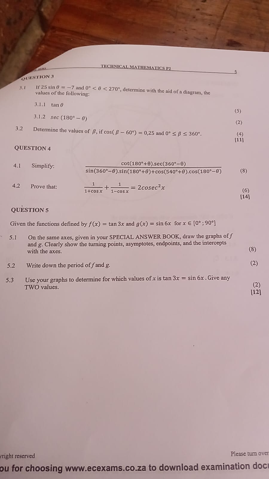 Homework photo