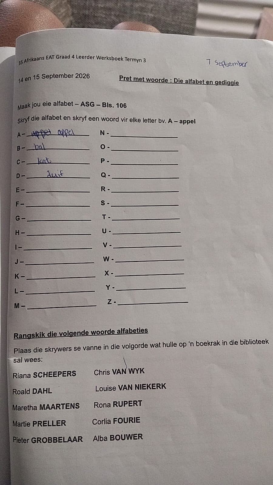 Homework photo