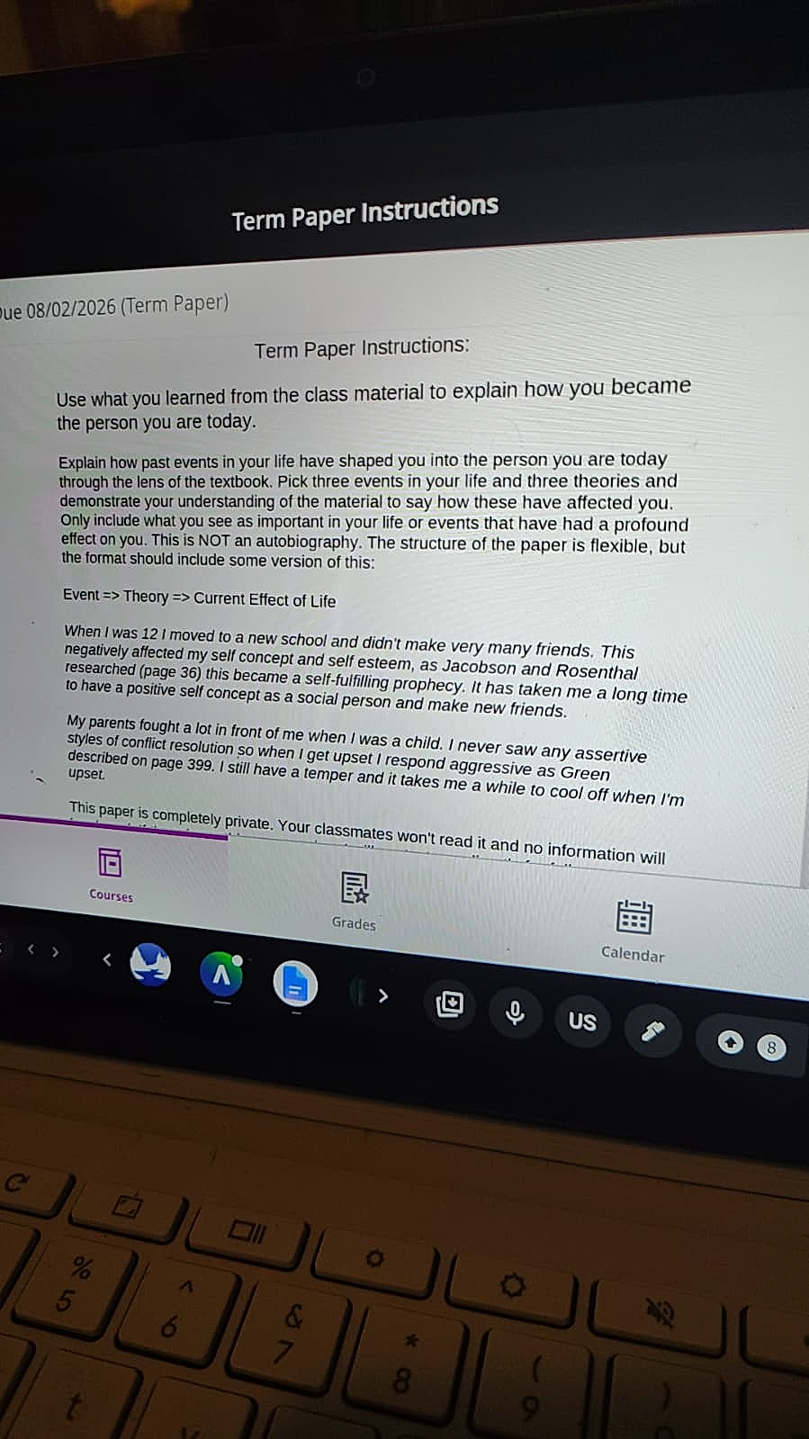 Homework photo