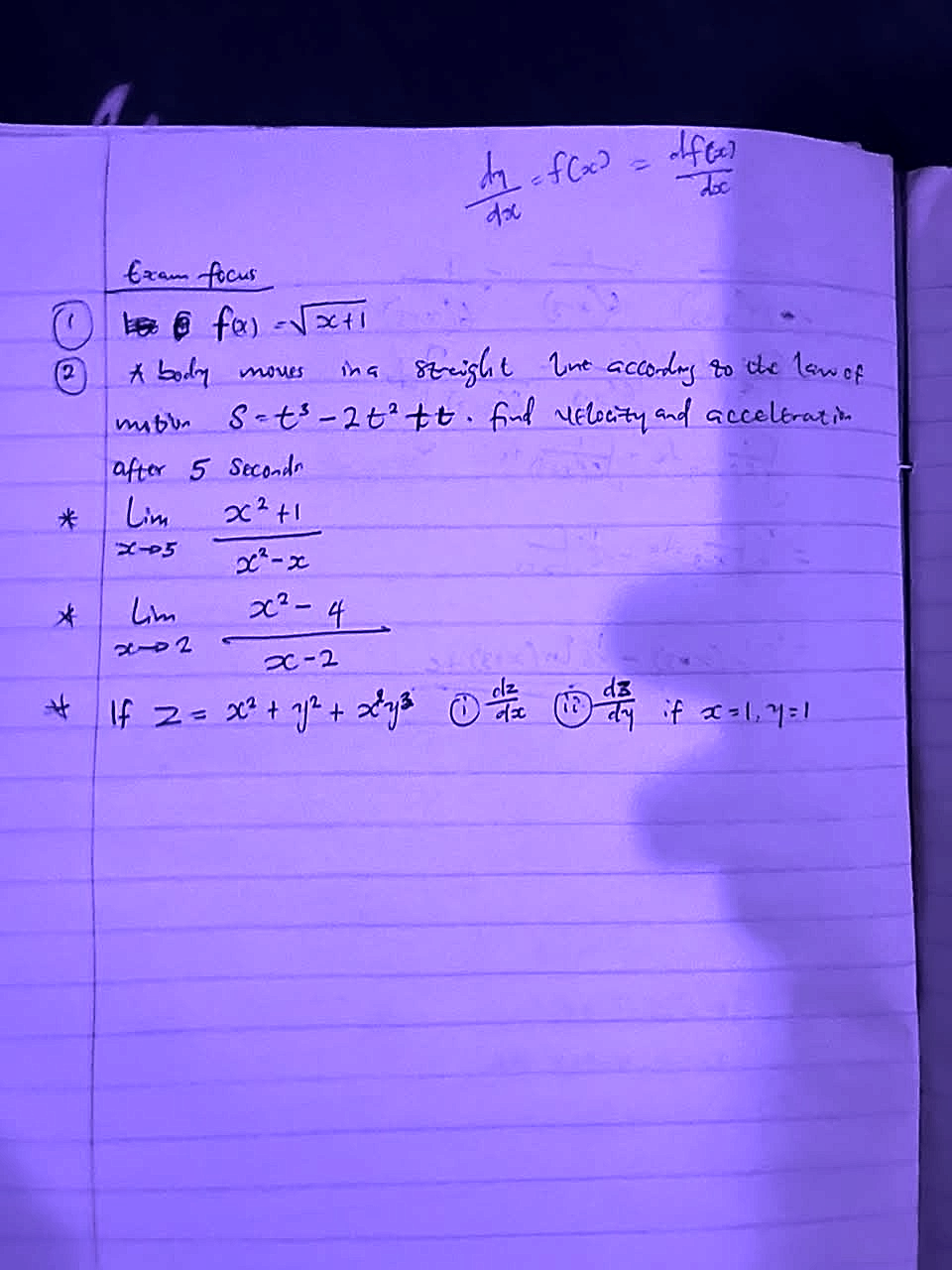 Homework photo
