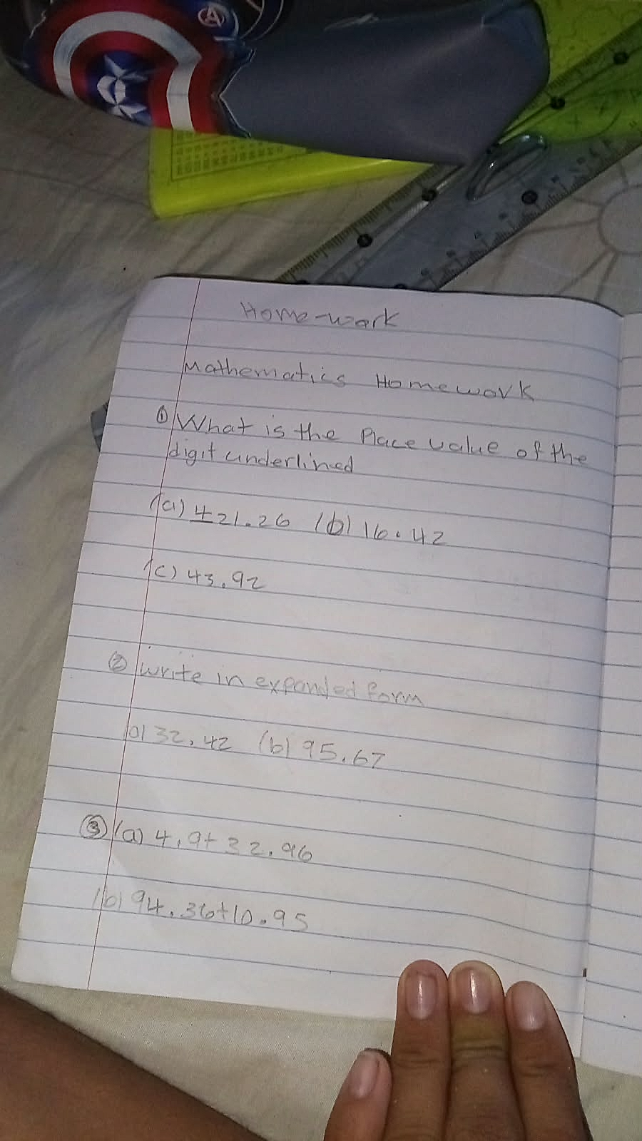 Homework photo