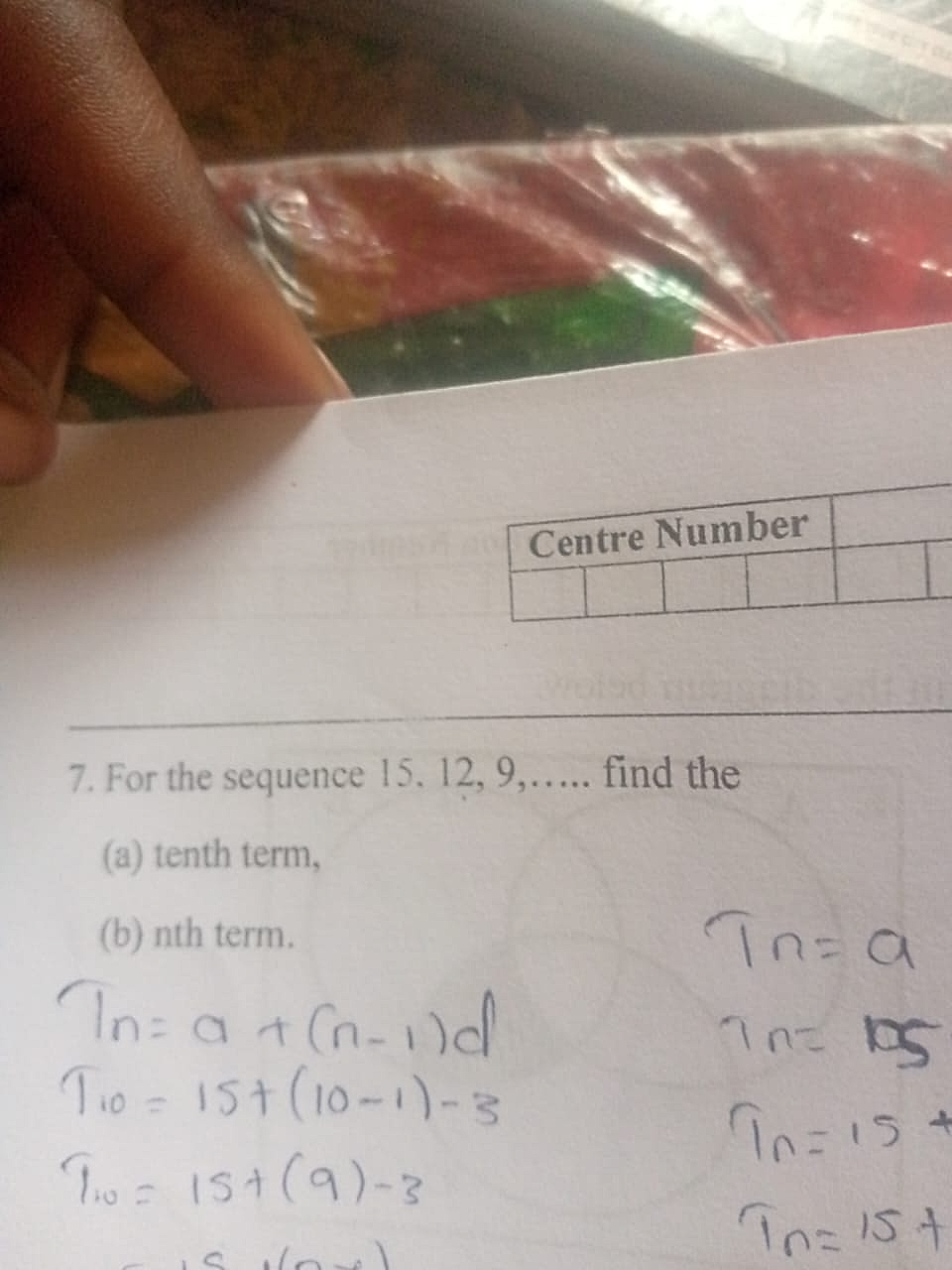 Homework photo