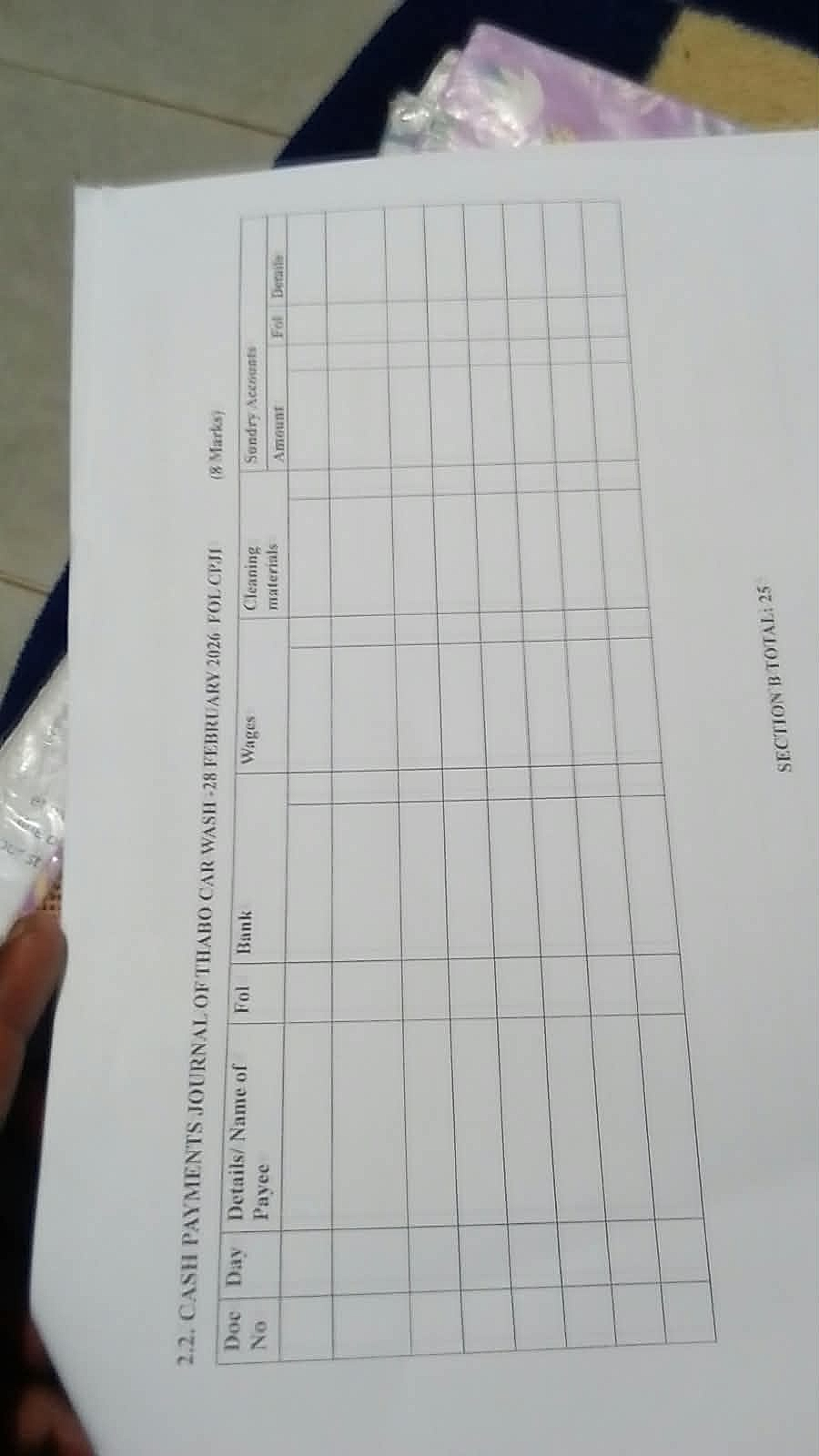 Homework photo