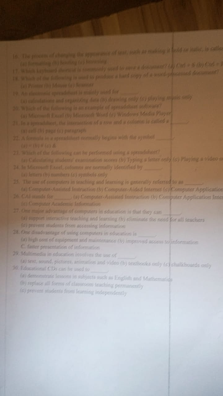 Homework photo