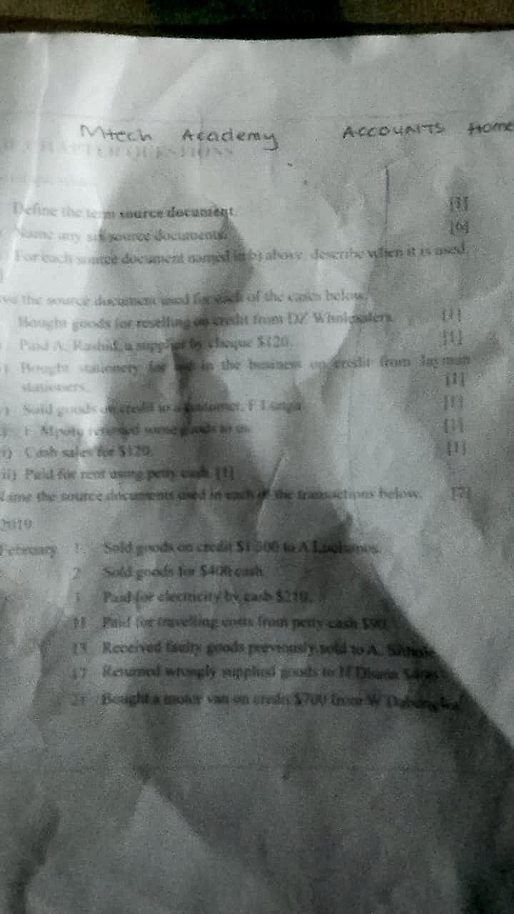 Homework photo