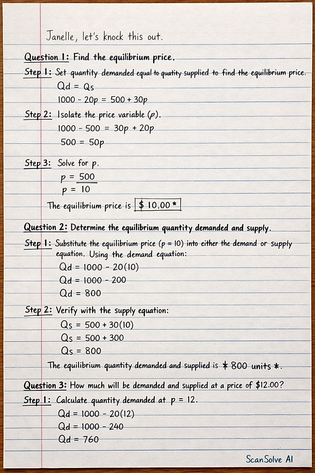 Homework photo