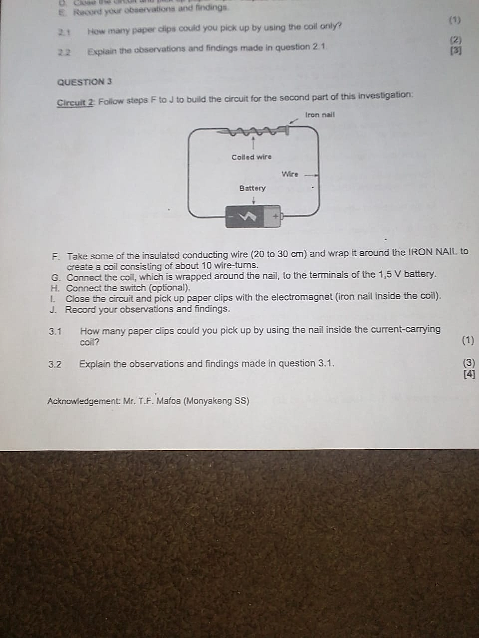 Homework photo