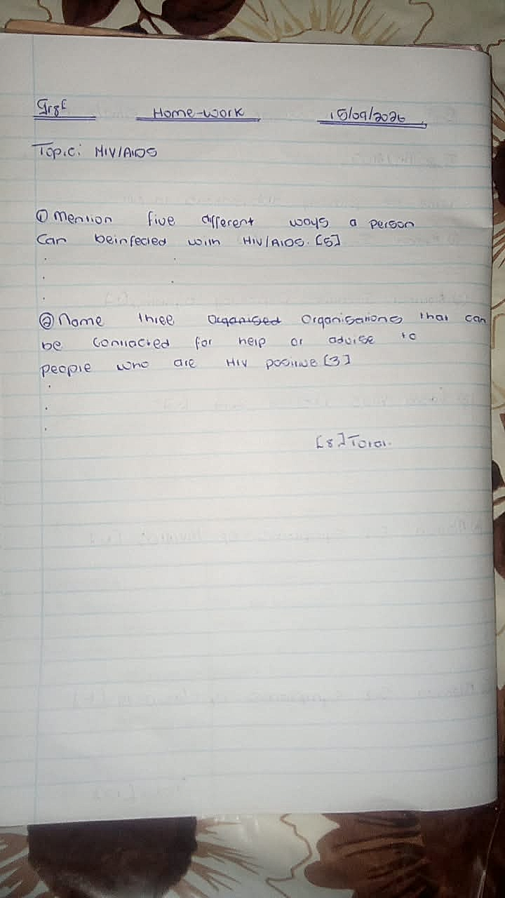 Homework photo