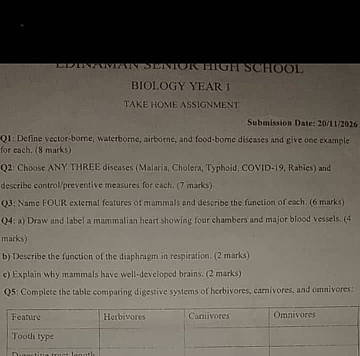 Homework photo