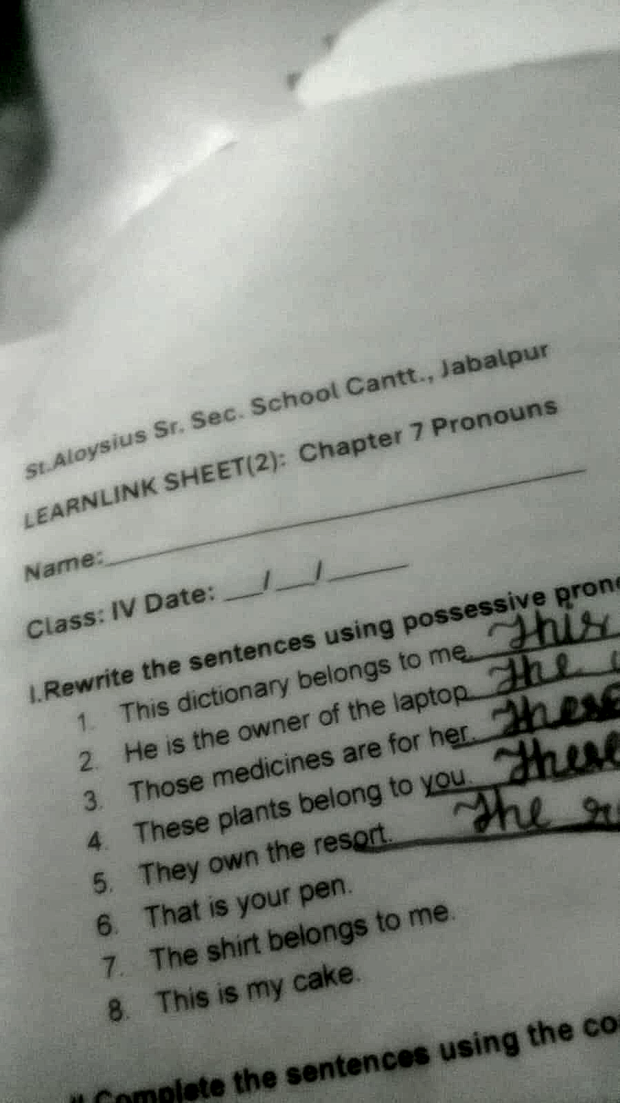 Homework photo