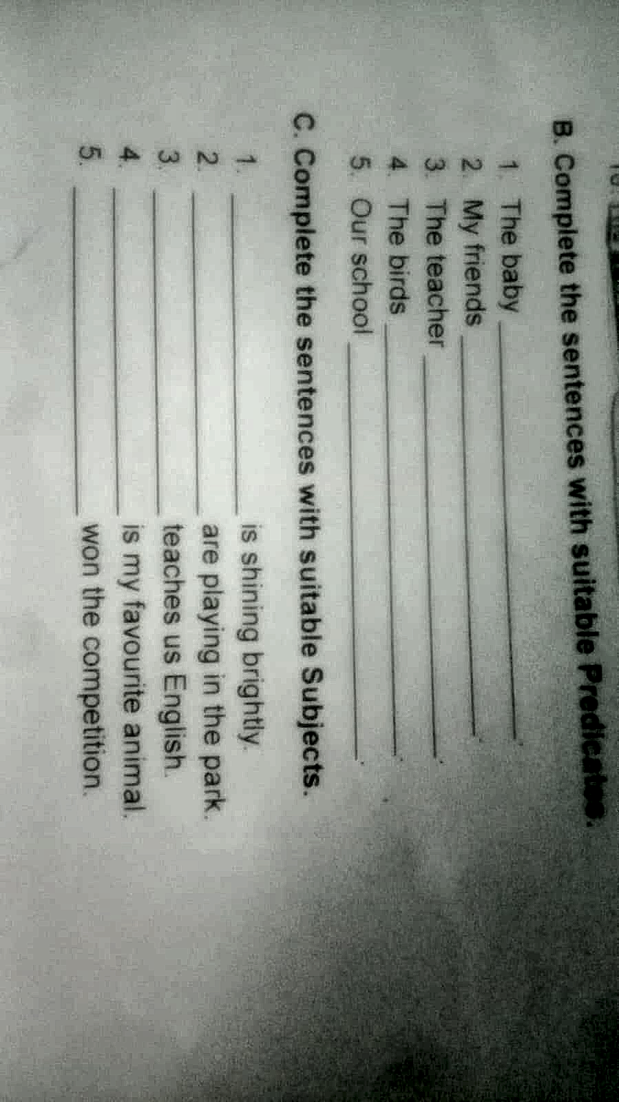 Homework photo